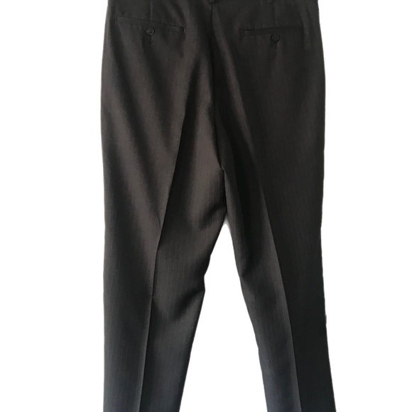 Perry Ellis America Mens Charcoal Pin Stripped Slacks 34/32 - Picture 1 of 5
